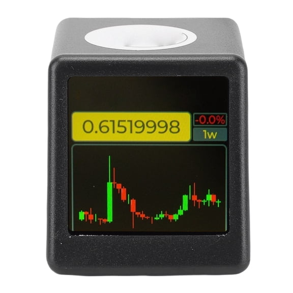 YAHHU Bitcoin Stock Ticker WiFi Compact Real Time Crypto Price Display 1.18 inches Black