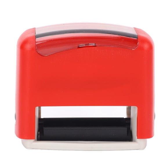 YAHHU Black Ink Stamper Letter Number Symbol Template Automatic Press Stamper Kit for Office School Home Red 1-1/2x1/2 Inch / 3.8x1.3 cm