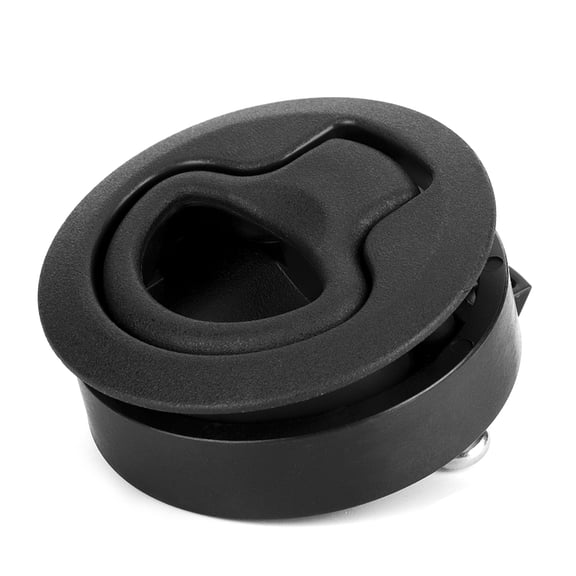 YAHHU Black Round Flush Slam Latch Deck Hatch Pull for Marine Boat Accessories (2.4 inches / 6 cm)