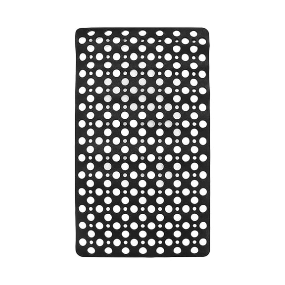 YAHHU Black TPE Bathtub Shower Mat Non Slip Floor Mat with Drainage Hole for Home Gym Spa 29 inches / 73.6 cm
