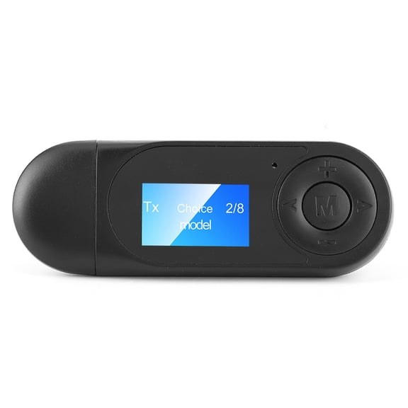 YAHHU Bluetooth 5.0 Audio Adapter Wireless Transmitter Receiver with LCD Display for Car PC Wired Speaker 3.5mm Input