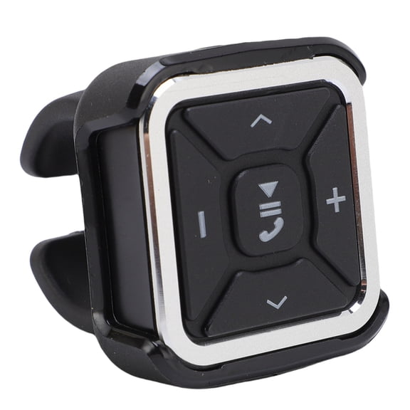 YAHHU Bluetooth 5.0 Media Button Remote Wireless Steering Wheel Music Control Button for Car, Built-in 200mAh Battery, Portable Audio Controller, 3.94 inches / 10 cm, Black