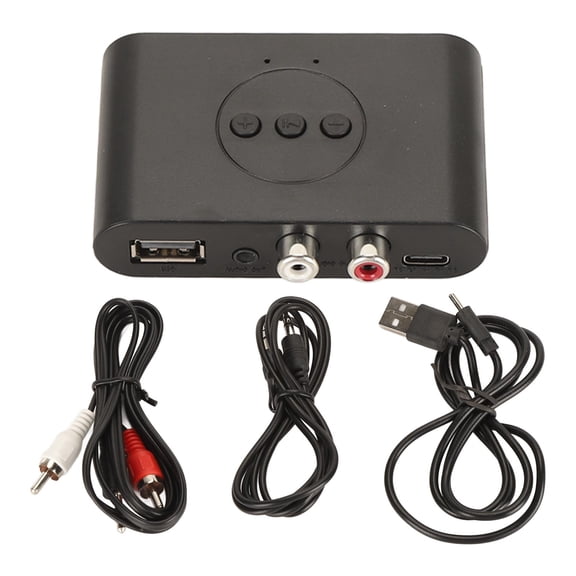 YAHHU Bluetooth 5.2 Receiver NFC Enabled Wireless Sound Adapter for Car Speaker Amplifier, Supports U Disk and Hands-Free Calling, 3.5mm AUX, 10m / 32.8ft Range