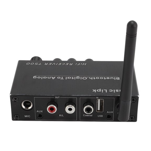 YAHHU Bluetooth 5.3 Sound Receiver Player USB Microphone Amplifier Speaker Converter with Remote Control Multi-Interface Desktop Home Stereo Audio Adapter (6.69 inches / 17 cm)