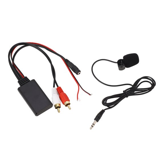 YAHHU Bluetooth AUX Module 2 RCA Cable Adapter with Hands-Free Microphone for Alpine Pioneer Car Radio