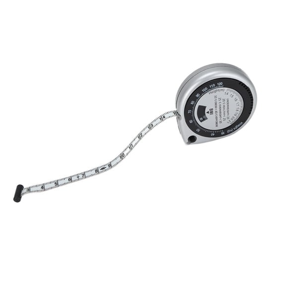 YAHHU Body Measure Tape Double Scale Retractable Waist Fat Measuring Tape for Weight Loss Accurate Measurement Tool for Body Mass Index BMI Chest Abdominal 59.1 inches / 150 cm Silver