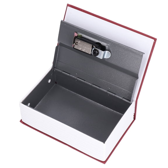 YAHHU Book Shaped Steel Safe Classic Secret Book Box with Password Lock Diversion Hidden Storage Compartment for Cash Jewelry 7.1 x 4.7 x 2.2 in / 18 x 12 x 5.5 cm Home Office Travel Security Red