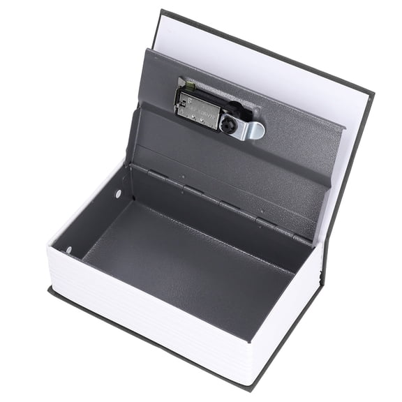 YAHHU Book Shaped Steel Safe Classic Secret Book Box with Password Lock Diversion Hidden Storage Compartment for Cash Jewelry 7.1 x 4.7 x 2.2 in / 18 x 12 x 5.5 cm Home Office Travel Security Black