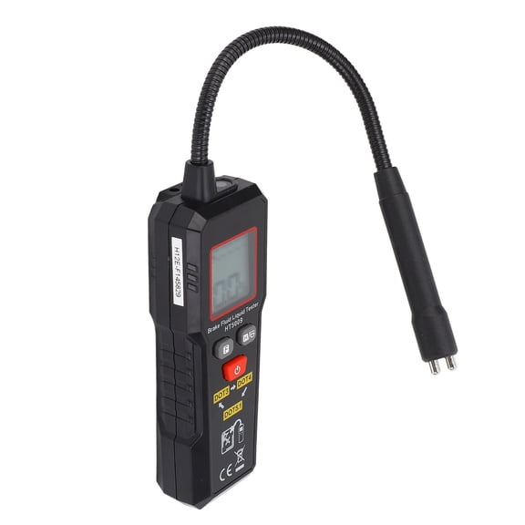 YAHHU Brake Fluid Tester with Gooseneck Probe Automotive Diagnostic Tool Accurate Water Content Detector for DOT3 DOT4 DOT5.1 Car Motorcycle Liquid Tester 11 x 4.7 x 1.57 inches / 28 x 12 x 4 cm