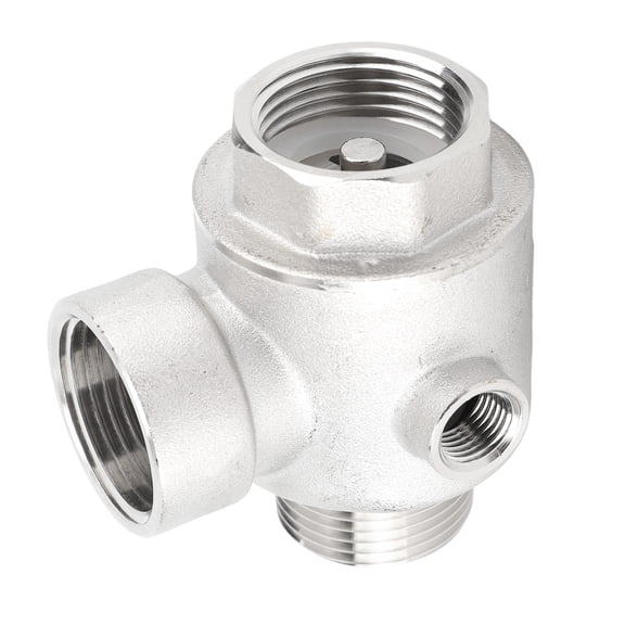 YAHHU Brass 5 Way Check Valve DN25 Spring Loaded Non Return Backflow Preventer Female Male Thread Straight Through Hydrodynamic Control Water Pump Valve (1.26 in / 32 mm)