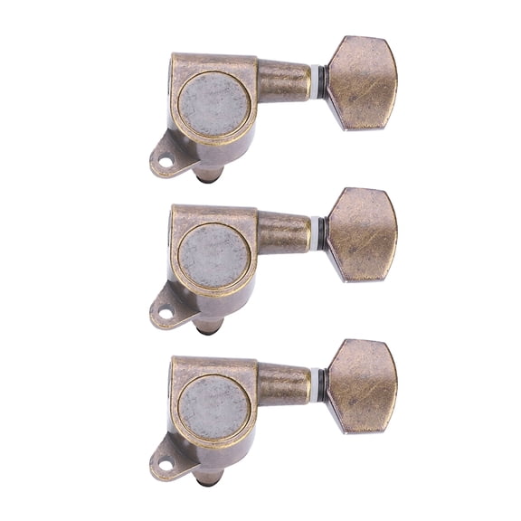 YAHHU Brass Guitar Tuning Pegs Machine Heads 6R Right-Hand Configuration for Acoustic Electric Guitars Copper-Zinc Alloy Gear Easy Mounting Hardware Included Replacement 3.94 in / 10 cm