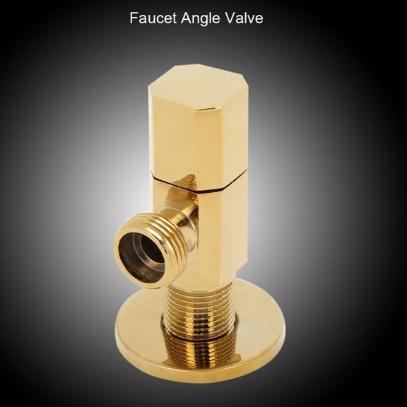 YAHHU Brass Hot and Cold Water Shut Off Faucet Angle Valve Bathroom Toilet Mixer Tap Shower Accessory Wall Mounted G1/2 Thread Connection Replacement Parts
