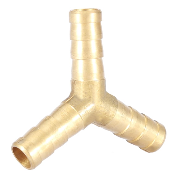 YAHHU Brass Y 3-Way Hose Barbed Connector Joiner Fitting Air Water Gas OD 8mm / 0.31 inches, 4 Pieces