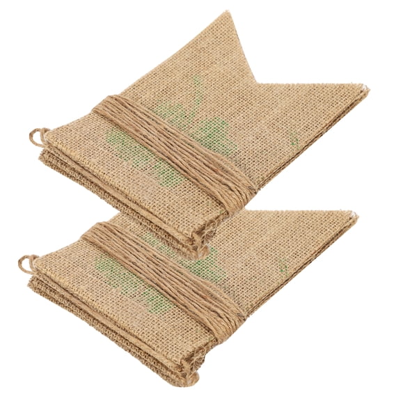YAHHU Burlap Pennant Flag Lucky Clover Irish Festival Wall Hanging Banner DIY Home Decoration, 14 Pieces, 5.1 x 7.1 in / 130 x 180 mm[cite: 1]