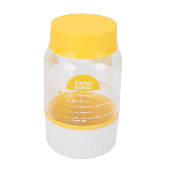 YAHHU Butter Maker Cup Plastic Cream Separator Bottle for Homemade Butter, Easy Shake & Strain, Dishwasher Safe, 3.15"5.51"