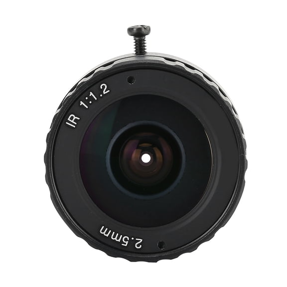 YAHHU CCTV Fixed Lens 2.5mm Focal Length 3MP High Definition Camera Lens CS Mount Aluminum Alloy Replacement Accessory 1.1 inches / 28 mm Length Compact Security System Component