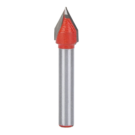 YAHHU CNC 60 Degree Router Engraving Wood Working 3D V Groove Bit 6x10mm 1/4 inch Cutter Tool Heavy Duty High Precision Tungsten Steel for Home Improvement and DIY Projects