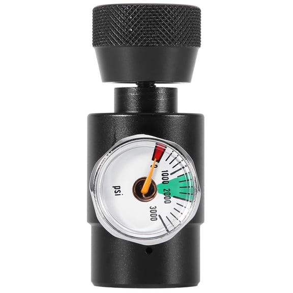 YAHHU CO2 Filling Tank Cylinder Refill Adapter Connector Kit For SodaStream (Black with Meter) - 11 inches / 27.9 cm Length