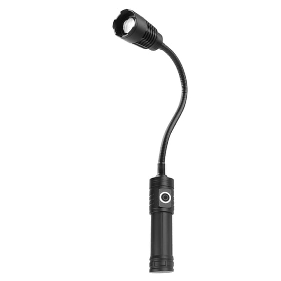 YAHHU COB Flashlight with Foldable Soft Tube, Magnetic Tail, 3 Modes, 1500mAh Rechargeable, USB Type-C, IPX4 Waterproof, Zoomable Beam