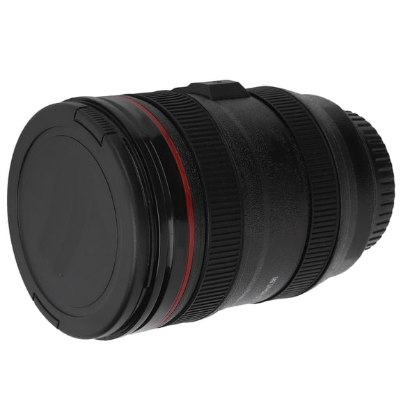 YAHHU Camera Lens Coffee Mug Portable 13.5 oz / 400ml Simulation Travel Tea Cup with Waterproof Lid for Novelty Gifts, Black