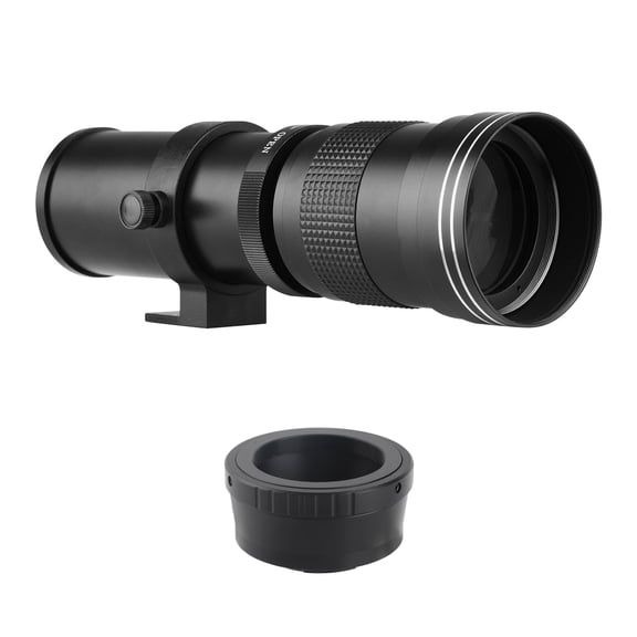 YAHHU Camera MF Super Telephoto Zoom Lens F/8.3-16 420-800mm T2 Mount with M4/3 Adapter Ring 1/4 Thread for Panasonic Olympus M4/3 Mount Mirrorless Cameras - Professional Photography Equipment Black
