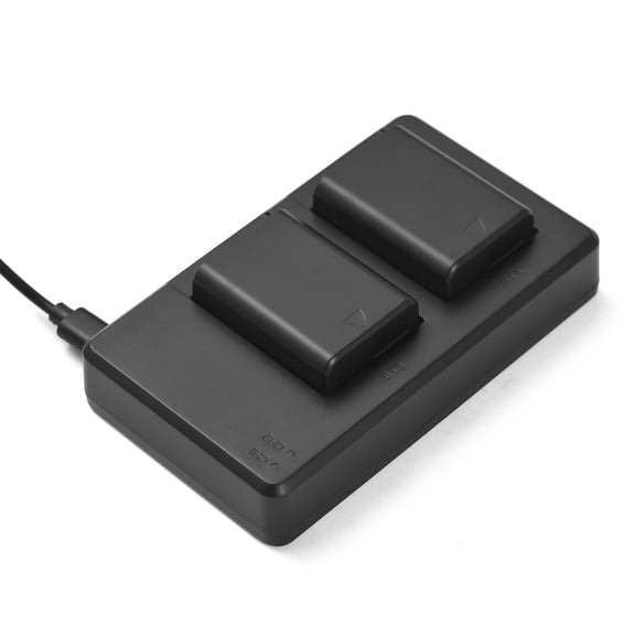 YAHHU Camera NP-FW50 Battery Charger Kit with 2 Slot Charger, 2pcs 7.4V 2000mAh Batteries, Micro USB Cable for ZV-E10, Alpha A6500, a6300, a6000, a7s, a7 II[cite: 1]