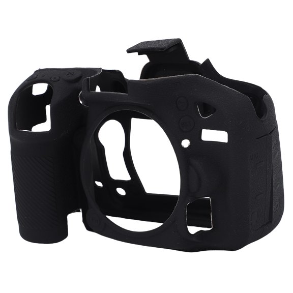 YAHHU Camera Protective Silicone Case Fit for Nikon D7100 D7200 Non Slip Textured Soft Cover Black (10.24 inches / 26 cm)