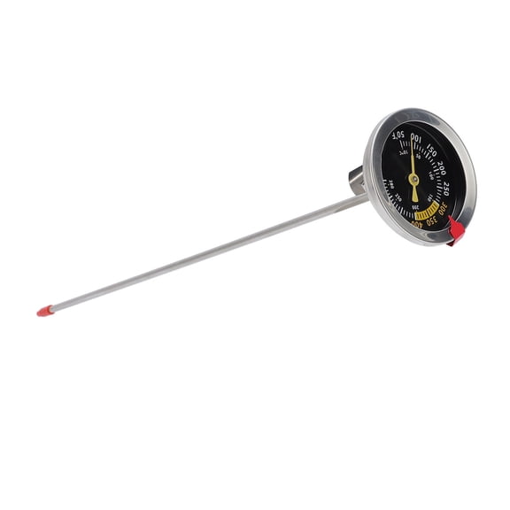 YAHHU Candy Thermometer Deep Fry Oil Thermometer with Pot Clip Stainless Steel Stem Meat Cooking Dial Thermometer for Turkey BBQ Grill Kitchen Food Oil Temperature Gauge (2.1 in / 5.4 cm Dial)
