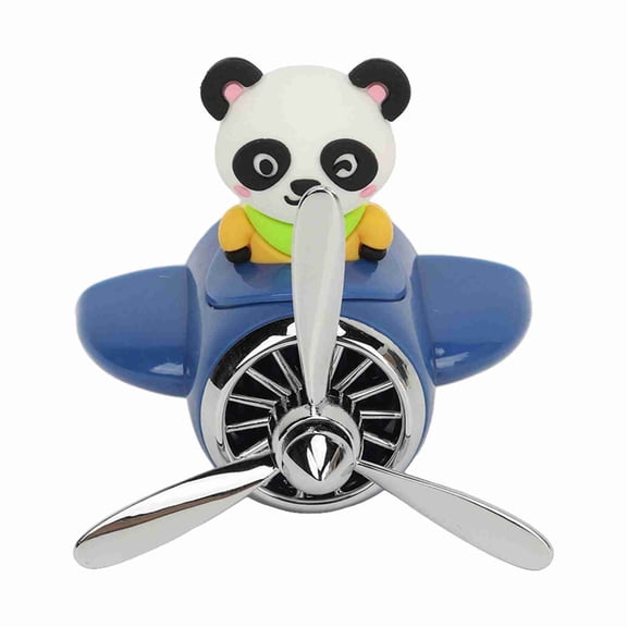 YAHHU Car Air Outlet Vent Freshener Cute Pilot Rotating Propeller Diffuser, 3 Blade Fan with Aroma Tablets, Odor Removal Automotive Interior Decoration Accessories, Blue
