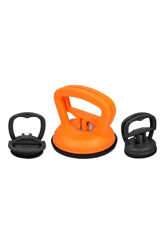 Car Dent Puller 3 Pack Dent Remover Tool Suction Cup Auto Body Repair Kit for Glass Tiles Mirrors Heavy Duty Plastic Rubber Orange Black 4.72 inches / 12 cm
