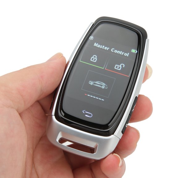 YAHHU Car Smart LCD Key Touch Screen Bluetooth 5.0 Connection Keyless Entry Smooth Touch For One Button Start Models Silver