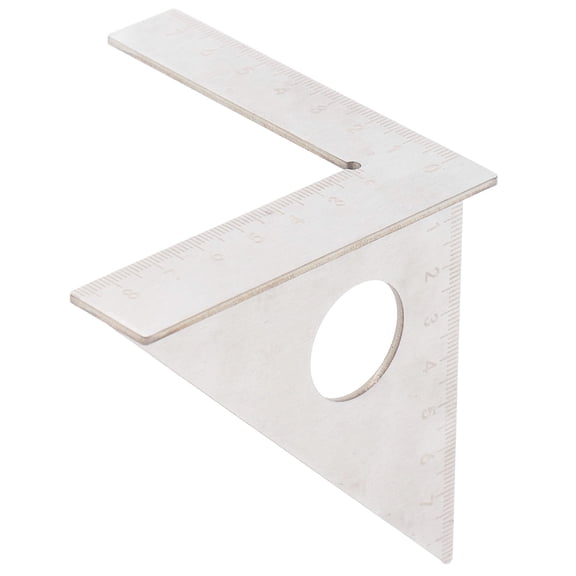 YAHHU Carpenter Angle Ruler 45 90 Degree Right Angle Woodworking Measurement Tool Stainless Steel (3.1 in / 8 cm)