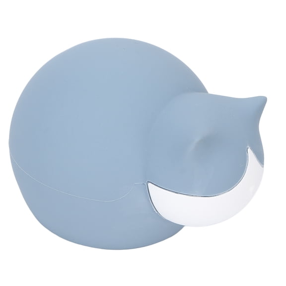 YAHHU Cat Hot Water Bottle Silicone Cute Water Injection Mini Portable Hot Water Bag for Student Blue, Reversible Lightweight Flexible Heating Pad (Length: 6.30 inches / 16.00 cm)