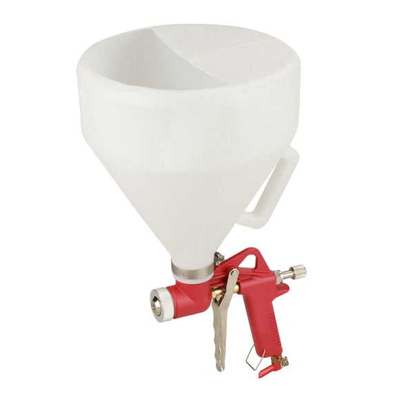 YAHHU Ceiling Wall Texture Air Spray Gun for Drywall Render Plaster Painting, 6L Hopper, 3 Nozzles (4mm, 6mm, 8mm), Pneumatic Stucco Tool (11.4 inches / 29.0 cm Height)