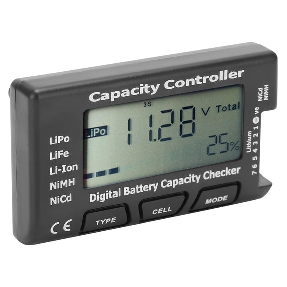 YAHHU Cellmeter-7 Digital Battery Capacity Meter, 1-7S Battery Voltage Tester Level Indicator Checker with Balance Function for LiPo Li-ion NiMH Nicd