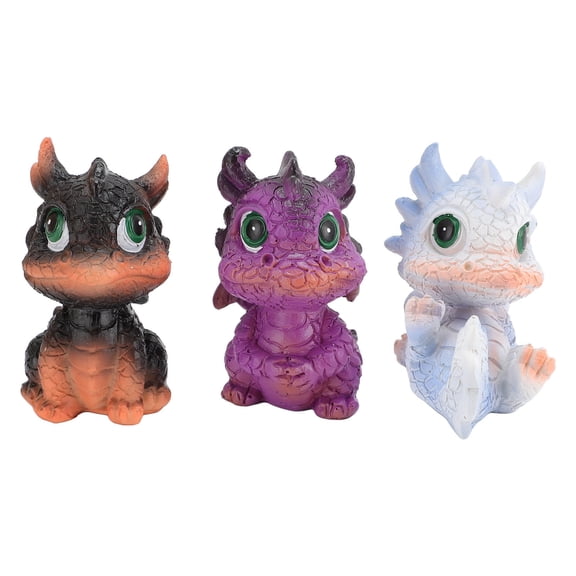 YAHHU Charming Mini Dragon Resin Figure  Cute Cartoon Baby Dragon for Home, Office & Garden Dcor