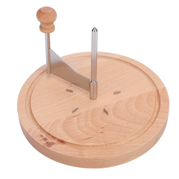 YAHHU Cheese Shaver Beech Wood and 304 Stainless Steel Spiral Cheese Curler for Parties 9.45 inches / 24 cm