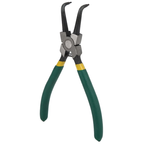 YAHHU Circlip Pliers Bent Internal Snap Ring Pliers, Tool Steel Spring Loaded Hand Tool (6.5 inches / 16.5 cm)