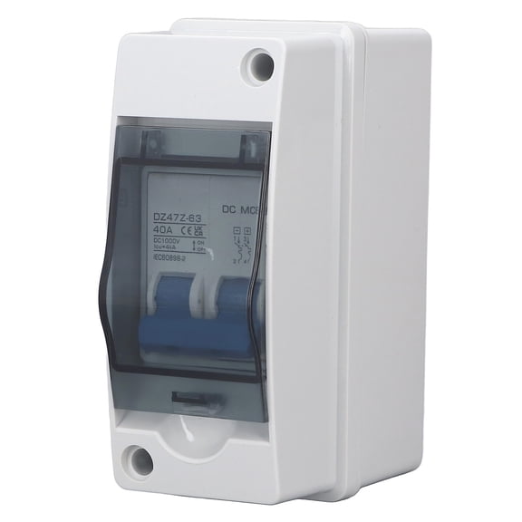 YAHHU Circuit Breaker 1000V DC 40A Isolation Switch with IP65 Waterproof Box for PV Solar System - 6.69 inches / 17 cm