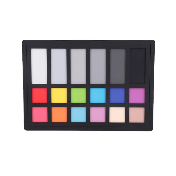 YAHHU Color Calibration Card Camera 18 Color Correction Charts for Digital Photography Video White Balance Tool Acrylic Board with Storage Bag Lightweight Multipurpose 8.7 inches / 22 cm