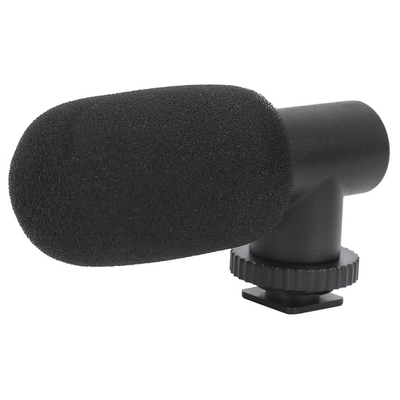 YAHHU Compact Cardioid Condenser Video Microphone System Portable Machine Top Mic with 3.5mm Cable for Mobile Phone DSLR Camera Recording Vlogging Black