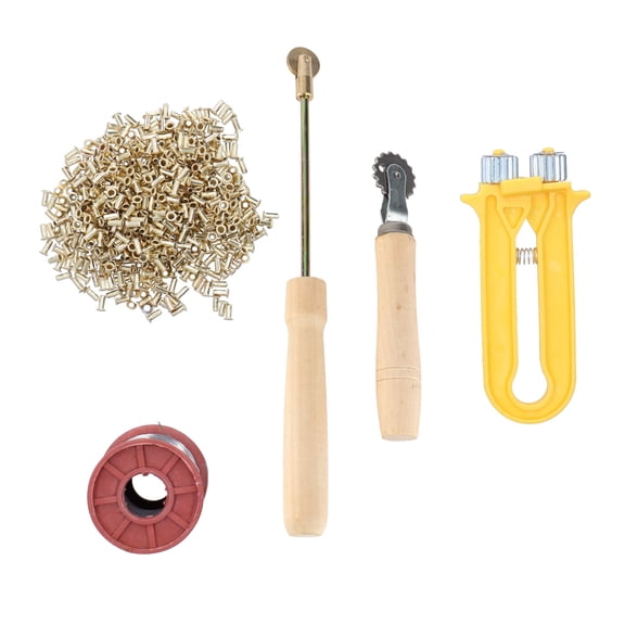 YAHHU Complete Beekeeping Starter Tool Kit with Wire Embedder, Beehive Tensioner, Copper Eyelets & Iron Wires