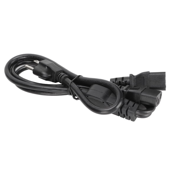 YAHHU Computer Power Cord 5-15P Male To Dual IEC320 C13 Female Y Shape PC Power Supply Cable 1m / 39.37 in
