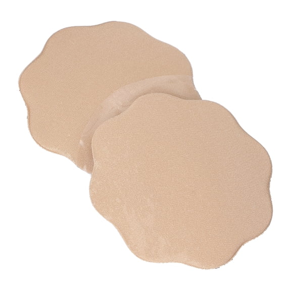 YAHHU Concealed Bra Breast Tape Waterproof Reusable Nipple Breast Support Covers for Women, Beige, Invisible Under Clothes, Perfect for Wedding Dresses and Formal Gowns, 1 Pair (4.33 in / 11 cm)