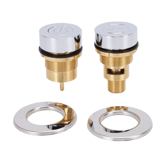 YAHHU Copper Bathtub Air Switch Button On Off Push Pneumatic Control Adjustment Switch for Bath Hot Tub Spa Outdoor Accessories Replacement Parts Gasket Included 2.8 inches / 71.1 mm Height