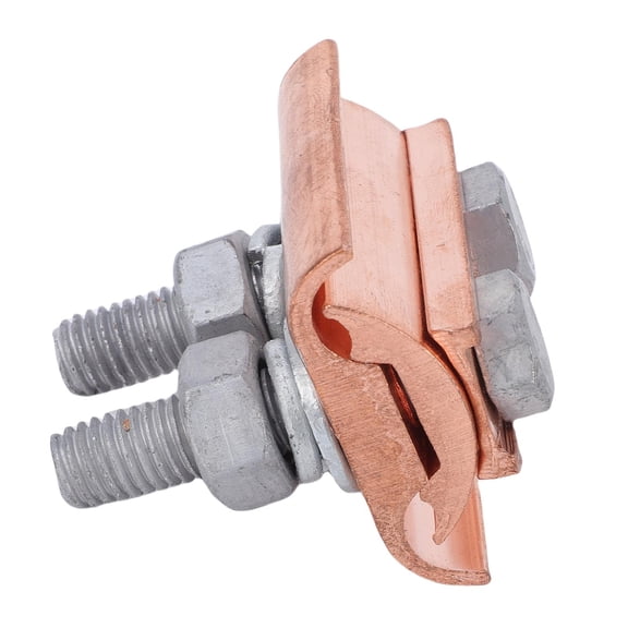 YAHHU Copper Parallel Groove Terminal Heavy Duty Clamp Junction Connection Connector Accessory M10 Thread for 16-120mm Wires Dual Size 1.77 x 1.77 inches / 45 x 45mm Pack of 1
