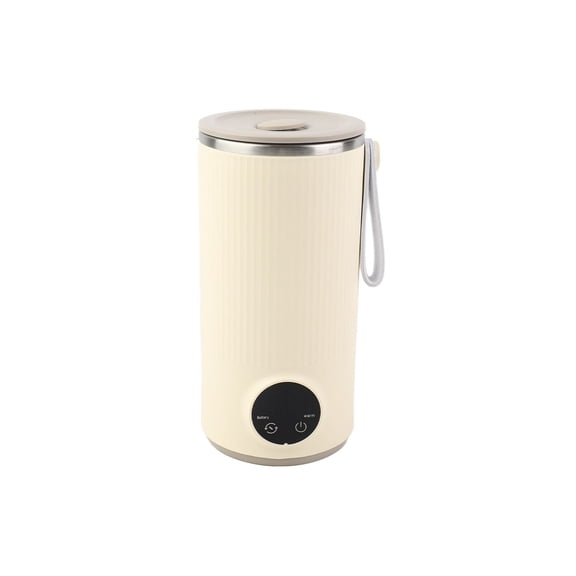 YAHHU Cordless Portable Travel Electric Kettle, 400ML / 13.5 fl oz Rechargeable Hot Water Boiler for Milk and Travel, Stainless Steel Leakproof Small Electric Kettles with Temperature Control