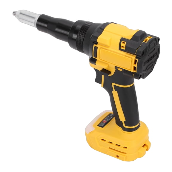 YAHHU Cordless Rivet Gun Suitable for DCB180 DCB200 Battery Dual Speed Brushless Automatic Riveter with LED Light (11.4 inches / 29.0 cm)