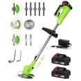 thumbnail interactive-video image 1 of YAHHU Cordless String Trimmer Battery Powered 21V - Trimmer, Edger, and Mower with Multiple Blades for Garden, 1 of 9