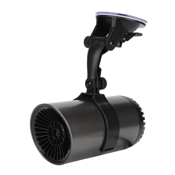 YAHHU Cup Shape Car Warm Air Blower Fast Heating 180 Degree Rotating Mini Car Heater 12V 24V Portable Auto Window Defroster Demister Fan with Suction Cup Bracket ABS 150W Black 6.30 Inches / 16.00 cm